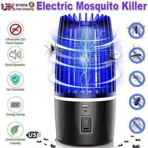 Mosquito Killer Lamp Electric Rechargeable Zapper Bug Fly Insect Trap UV Light - Picture 1 of 22