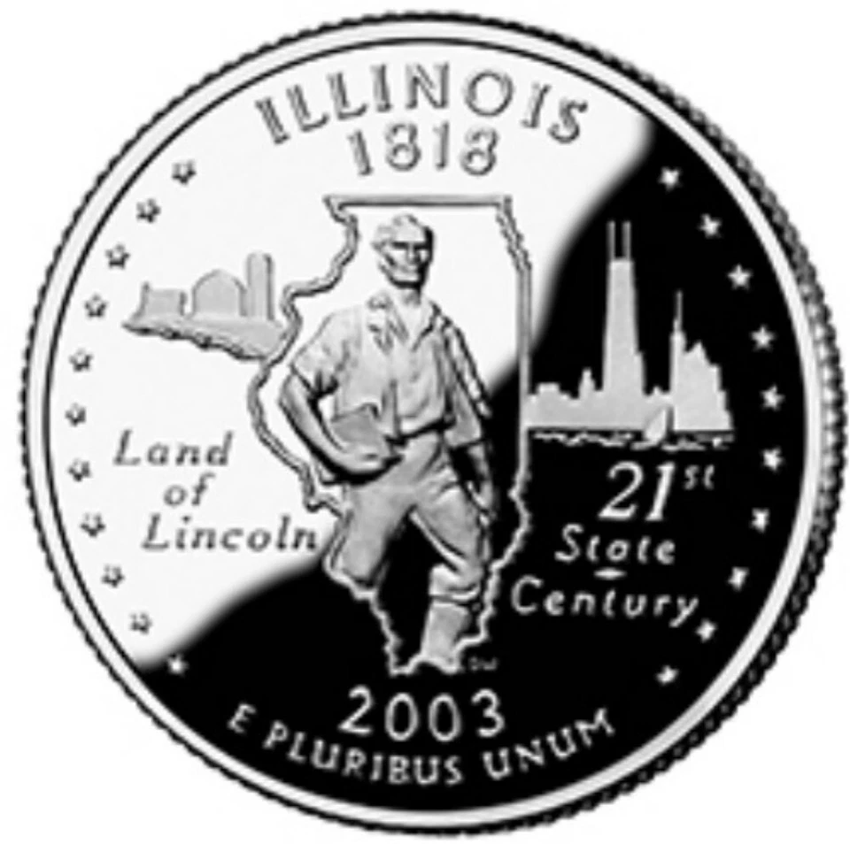 2003-P ILLINOIS STATE QUARTER 1-COIN BRILLIANT UNCIRCULATED FREE SHIPPING - Image 1 of 1