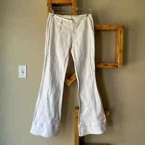 GASOLINE Vintage y2k White Flare Low Rise Jeans Size 9