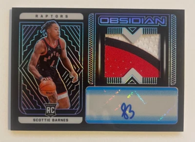 2021-22 Obsidian Scottie Barnes RPA Blue FOTL TriColor Patch Auto RC /16 Raptors - Image 1 of 2