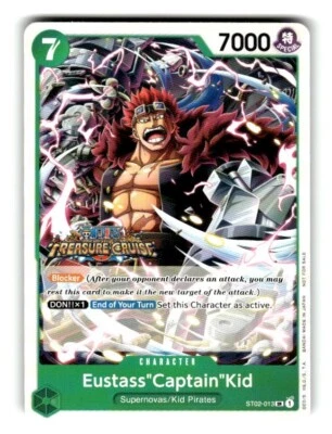 One Piece Card Game Eustass Captain Kid Tournament Pack Vol. 5 ST02-003 Promo - Image 1 of 4