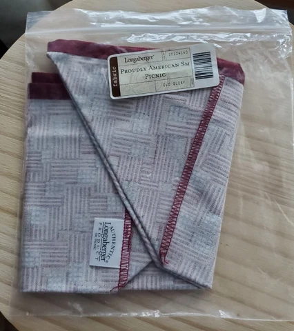 Longaberger Proudly American  SMALL PICNIC Liner - Old Glory - NIP Cover