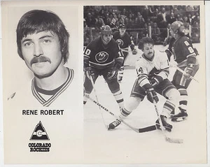 1979-80 COLORADO ROCKIES TEAM ISSUE 8X10 GLOSSY PHOTO CARD RENE ROBERT SABRES - Picture 1 of 1