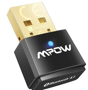 New Mpow BH519A Bluetooth 5.1 USB Dongle Adapter for PC Laptop Support - Photo 1/11