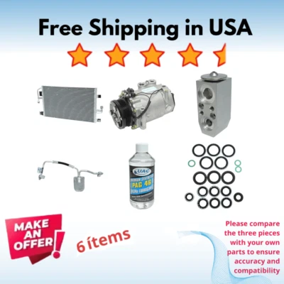 Compressor, Condenser & Valve A/C Fit Saturn Vue 2002-2003 — 第 1/4 张图片