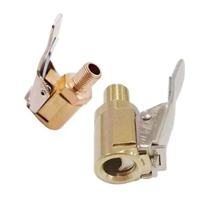 2 Pack 8mm Brass tire inflator Lock on air ChuckBrass Tire Inflation Hose Ada... - Picture 1 of 5