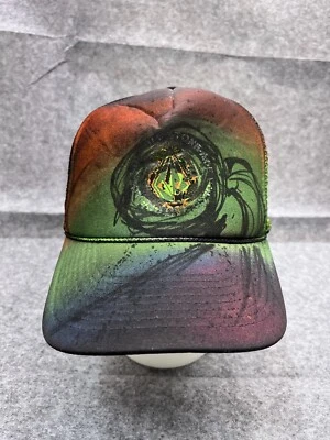 VINTAGE Volcom Hat Snap Back Adult One Size Multicolor Polyester Trucker Skate - Image 1 of 4
