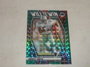 2021 Panini Mosaic Will To Win Green Mosaic Prizm #18 Emmitt Smith - Picture 1 of 2