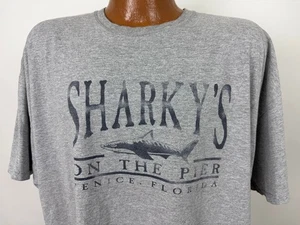 Vintage Sharky's On The Pier Shirt XXL Venice Florida Shark Beach Tiki Souvenir - Picture 1 of 12