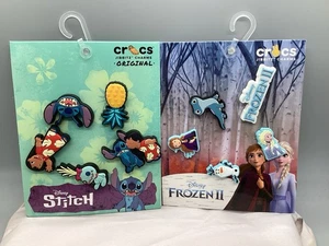 Crocs Charms 2 Pack = Frozen III & Stitch = 10 Peace Total - Picture 1 of 10