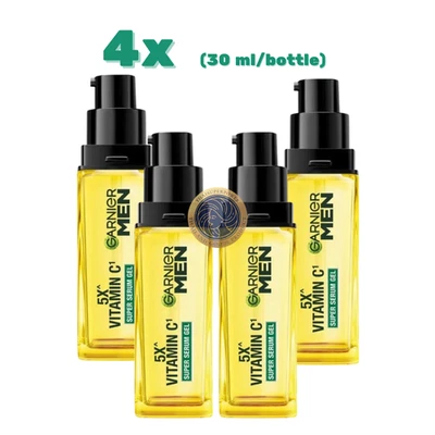 4x Garnier Masculino Turbo Brilhante Super Sérum Gel Hidratante Masculino 30ml - Imagem 1 de 4