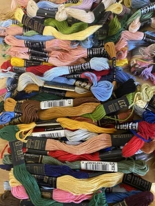 Large Mixed Lot  Assorted Brands Cotton  Embroidery Floss Multi Color 100 Skeins - Picture 1 of 2