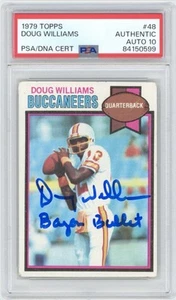 Doug Williams 1979 Topps Autographed Rookie Signed #48 Bayou Bullet Auto 10 PSA - Picture 1 of 2