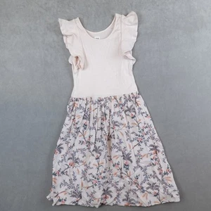 Gap Kids Dress Girls 1 (10) Floral Flutter Round Neck Pink - Picture 1 of 6