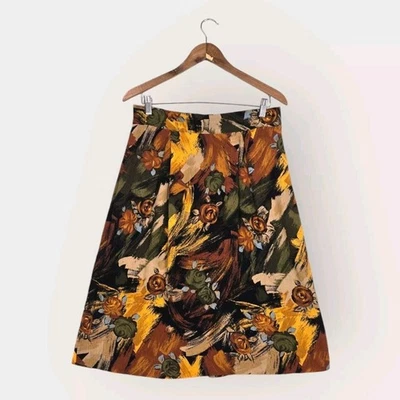 Falda De Colección Maggie Barnes Talla L* Otoño Otoño Colorida Earthcore EE. UU. Etiqueta Unión Foto 1 de 4