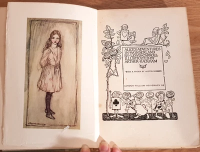 1933 ARTHUR RACKHAM ALICE'S ADVENTURES IN WONDERLAND BY LEWIS CARROLL 8 COL PLTs - Image 1 of 4