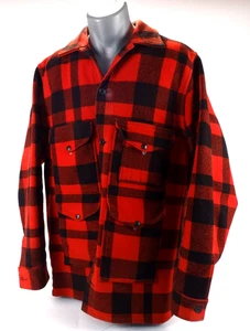 Filson Single Mackinaw Cruiser Jacket #110 Red/Black Plaid (sz 46) - Picture 1 of 6