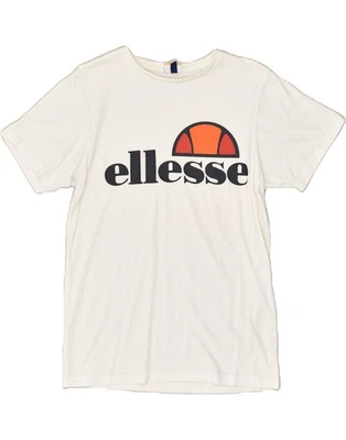 ELLESSE Mens Graphic T-Shirt Top XS White VR20 - Image 1 of 3