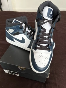 Air Jordan 1 Mid Armory Navy UK 10 - Picture 1 of 9