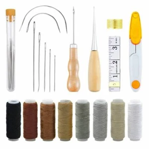 Upholstery Repair Kit 29-Pack, Leather Craft Tool Kit Leather Hand Sewing Needle - Picture 1 of 8