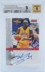 Shaquille O’Neal 2002-03 Stadium Club Auto Lone Star Signatures 904/1000 BGS 9 - Picture 1 of 2