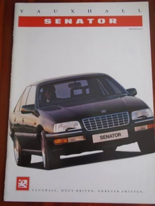 Vauxhall Senator range brochure 1989 models Ed 1 - Picture 1 of 1