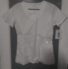 Allure by White Cross Women's White Scrub Top Durable Short Sleeve Size XXS