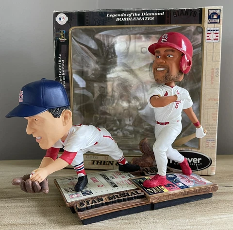 STAN MUSIAL & ALBERT PUJOLS St. Louis Cardinals NOW & THEN Bobblehead NIB! Cover