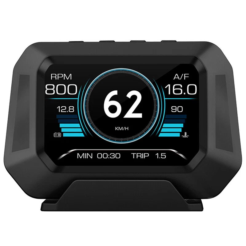 OBD2 + GPS + Medidor de pendiente HUD Coche Head Up Display Velocímetro RPM BAT Alarma de seguridad Foto 1 de 4