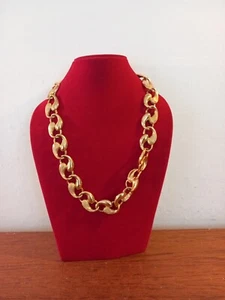 Vintage Napier Gold Tone Metal Statement Necklace - Picture 1 of 10