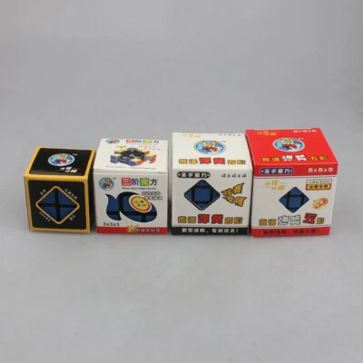 4pcs ShengShou 2x2x2 3x3x3 4x4x4 5x5x5 Speed Cube Puzzle Funny Toys Black - Image 1 of 4
