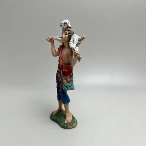 FONTANINI DEPOSE ITALY Gabriel with Lamb 5" NATIVITY VILLAGE FIGURE 123 - Picture 1 of 6