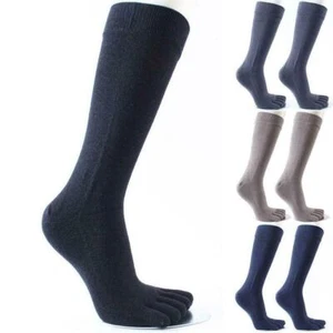 Men'S Cotton Long Five Fingers Socks Cotton Breathable Socks Toe K3I3 - Picture 1 of 13