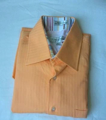 Camisa de vestir Linea Dome para hombre melocotón manga larga talla mediana 15,5-16 nueva Foto 1 de 4