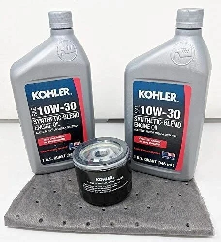 OEM Kohler Oil Change Kit (2) SAE 10W30 Engine Oil & 1205001-S Oil Filter - Image 1 of 1
