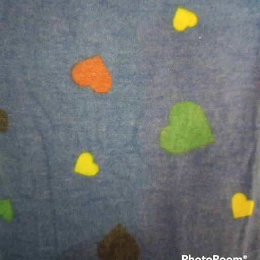 Blue Leggings w/ Multi-Color Hearts - Imagem 1 de 1