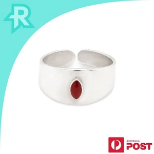 Almond Setting Flat Band Sterling Silver 925 Toe Ring - Bild 1 von 12