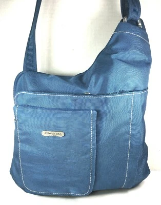 Travelon Large Blue Nylon Crossbody Travel Shoulder Bag - Image 1 of 4