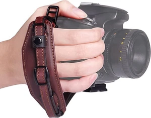 LYNCA E6 Camera Leather Wrist Hand Strap Adjustable Hand Grip Straps for DSLR