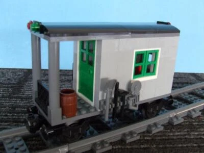 Custom Built Workers Train Built with New Lego Bricks / Parts Fits 9V RC PF Sets - Image 1 of 4