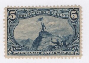 1898 US SC 288 5c Dull Blue, Fremont on Rocky Mountains - MLH OG XF