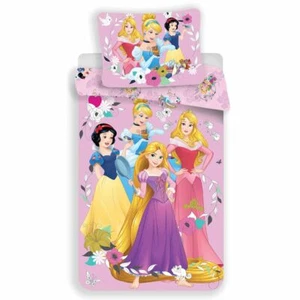 Disney Princess Funda Edredón Individual Juego Euro Talla 100% Algodón Niña Cama - Imagen 1 de 1