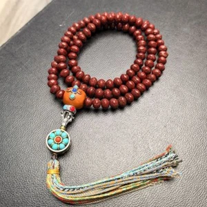 Bodhi Samen Mala 108 Perlen Tibetischer Stil Armband Halskette Buddhistisch Handarbeit Schmuck - Bild 1 von 11