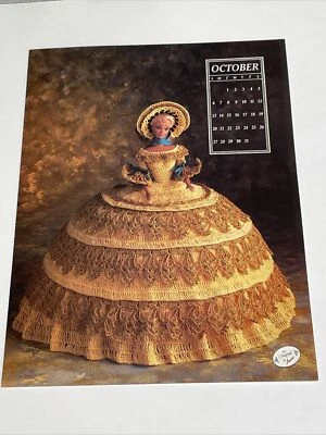 Miss October 1991 Size 11 1/2" Fashion Doll Dress Crochet Pattern - Image 1 of 4