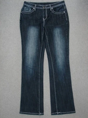 QJ13437 **EARL JEAN** BOOT CUT MUJER JEANS 30x31 AZUL OSCURO Foto 1 de 4