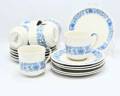 Royal Doulton Cranbourne TC1032 Set of 6 Tea Cup, Saucer and Plate Sets - image 1 of 4