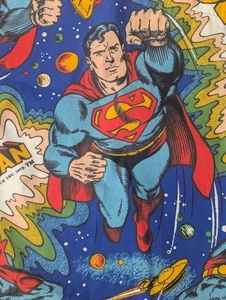 Panel de cortina Superman 1979 vintage DC Comics lápiz plisado cortinas sin forro - Imagen 1 de 24