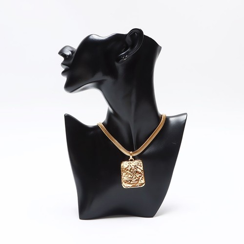 SAINT LAURENT (YSL) Collana YVES SAINT LAURENT YSL placca logo oro lunghezza totale 65 cm accessori
