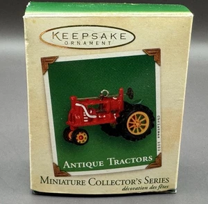 Vintage 2002 Hallmark Andenken #6 antike Traktoren Metallguss Ornament - Bild 1 von 7