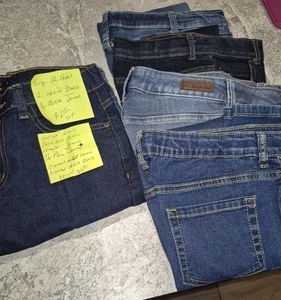 Girls Size 12 Jeans + Denim Shorts Lot Of 6 - Picture 1 of 9